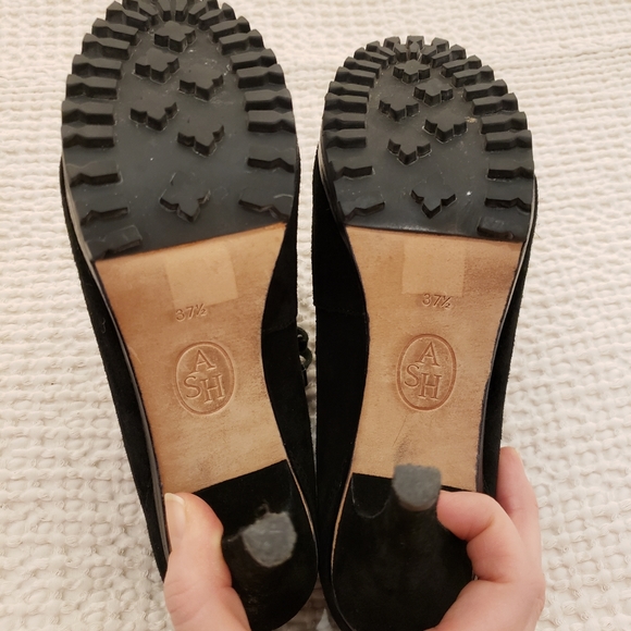 ASH Poppy Suede High-Heeled Lace Up Booties - Picture 8 of 8